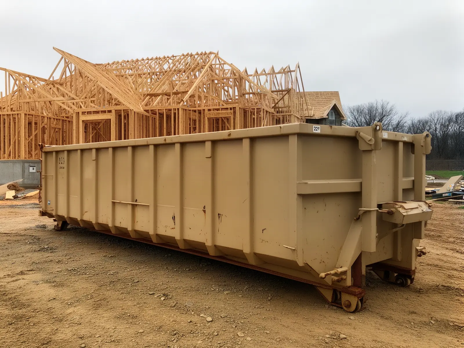 Roll-off dumpster from Tall Timber Dumpster Services in Monroeville, OH